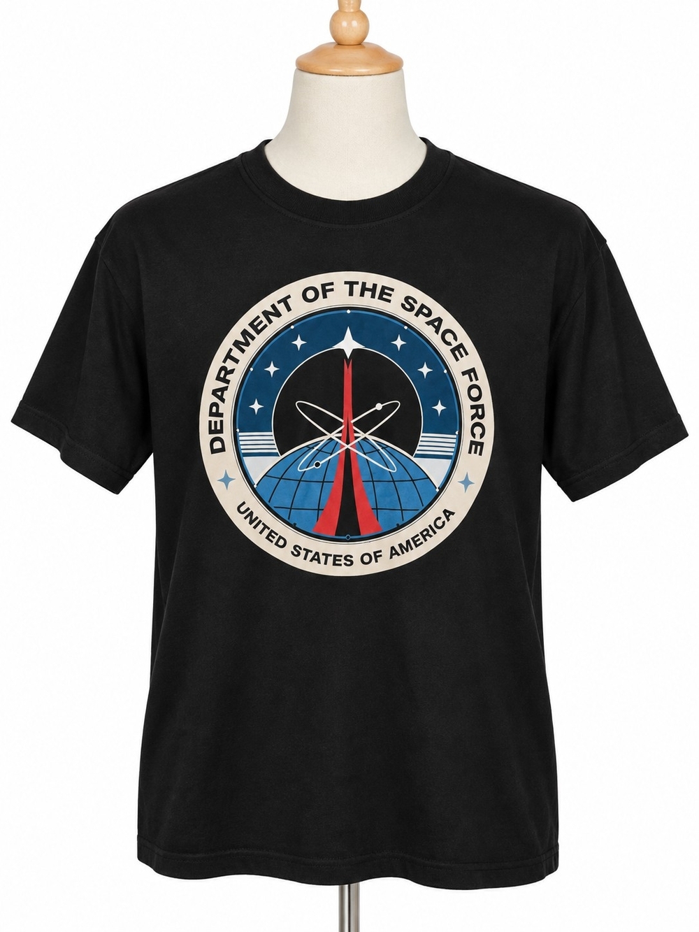 Netflix Space Force Small Black Department Space Force Graphic T-Shirt